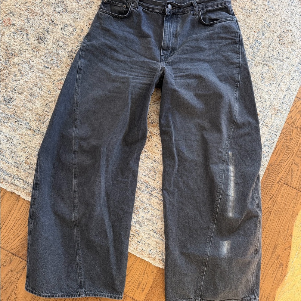 COS Washed Black Barrel Leg Jeans